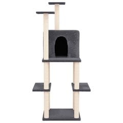 Draskyklė katėms su stovais iš sizalio , 144,5cm, pilka kaina ir informacija | Draskyklės | pigu.lt