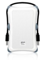 SILICON POWER 2TB, PORTABLE HARD DRIVE ARMOR A30, WHITE цена и информация | Жёсткие диски (SSD, HDD) | pigu.lt