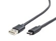 Kabelis Gembird USB 2.0 AC AM-CM, 1,8 m, juodas цена и информация | Kabeliai ir laidai | pigu.lt