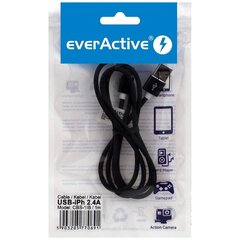 EverActive CBS-1IB, USB-A/Lightning, 1 m kaina ir informacija | Kabeliai ir laidai | pigu.lt