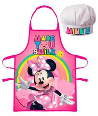 Disney Minnie prijuostė ir kepurė, 2 vnt. kaina ir informacija | Virtuviniai rankšluosčiai, pirštinės, prijuostės | pigu.lt