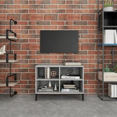 TV spintelė su metalinėmis kojelėmis, pilka, 69,5x30x50cm цена и информация | Тумбы под телевизор | pigu.lt