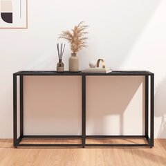 Konsolinis staliukas, 140x35x75,5 cm, juodas цена и информация | Столы-консоли | pigu.lt
