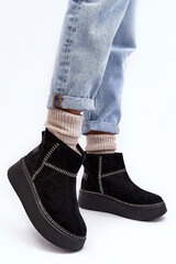 Moteriški zomšiniai sniego batai Maciejka 06257-01 Black 27932-21 kaina ir informacija | Aulinukai, ilgaauliai batai moterims | pigu.lt