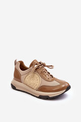 Leather Platform Sport Shoes Maciejka 06191-04 Beige 27936-21 цена и информация | Спортивная обувь, кроссовки для женщин | pigu.lt