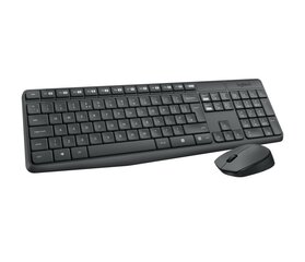 Беспроводная клавиатура Logitech MK235 (NO), черная цена и информация | Клавиатуры | pigu.lt