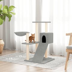 Draskyklė katėms su stovais iš sizalio , šviesiai pilka, 82 cm kaina ir informacija | Draskyklės | pigu.lt