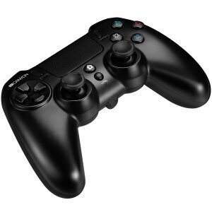 „Gamepad PS4“, belaidis, su jutikliniu kilimėliu, juodas цена и информация | Žaidimų pultai  | pigu.lt