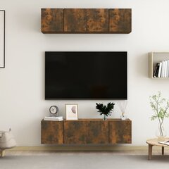 TV spintelės, Mediena, 4vnt., 60x30x30cm, dūminio ąžuolo spalva kaina ir informacija | TV staliukai | pigu.lt