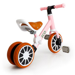 Balansinis triratukas su pedalais Ecotoys 2in1, rožinis kaina ir informacija | Balansiniai dviratukai | pigu.lt