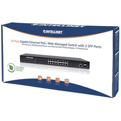 Valdomas jungiklis Intellinet GigaBit 16x RJ45 PoE + / 2 SFP lizdai цена и информация | Коммутаторы (Switch) | pigu.lt