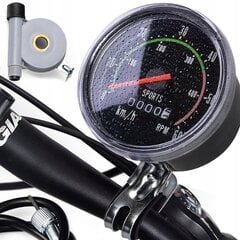 Механический велосипедный спидометр - измеритель скорости цена и информация | Велокомпьютеры, навигация | pigu.lt