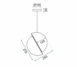 Akrilo pakabinamas lubų šviestuvas White Gold Ball APP481-1CP kaina ir informacija | Pakabinami šviestuvai | pigu.lt