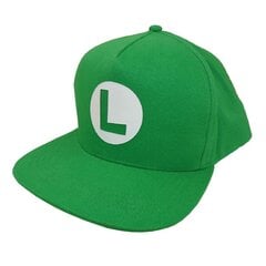 Unisex kepurė Super Mario Luigi Badge 58 cm Žalia Vienas dydis D0800273 цена и информация | Женские шапки | pigu.lt