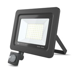 Prožektorius LED PROXIM II 50W 6000K PIR IP66 Forever Light, juodas kaina ir informacija | Lauko šviestuvai | pigu.lt