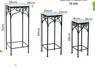 Gėlių vazonų stovas, 3vnt. kaina ir informacija | Gėlių stovai, vazonų laikikliai | pigu.lt