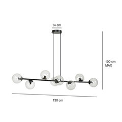 Emibig светильник Rossi 8 Bl Transparent цена и информация | Люстры | pigu.lt