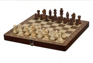 Mediniai turnyriniai šachmatai Sunrise Chess &amp; Games Exclusive Walnut, 30 x 30 cm kaina ir informacija | Stalo žaidimai, galvosūkiai | pigu.lt