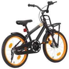 Dviratukas vaikams su priekine bagažine, juodas/oranžinis цена и информация | Велосипеды | pigu.lt