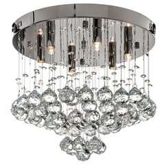 „Crystal Lamp“ lubos chromo kristalų app786-6c kaina ir informacija | Pakabinami šviestuvai | pigu.lt