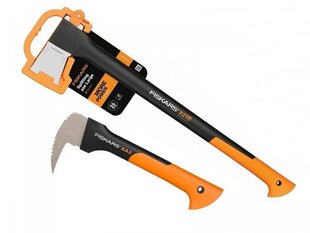 Kirvis Fiskars AX X21 + įrankis kėlimui/nešimui Capina XA2 kaina ir informacija | Sodo įrankiai | pigu.lt