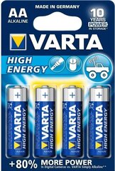 Varta High Energy AA / R6 elementai 4 vnt. kaina ir informacija | Elementai | pigu.lt