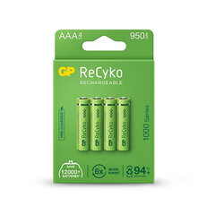 Įkraunamos baterijos GP ReCyko NiMH AAA 950 mAh EB4 kaina ir informacija | Elementai | pigu.lt