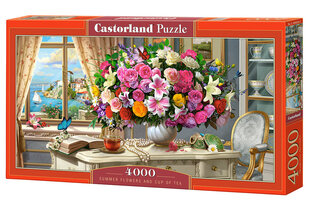 Dėlionė Castorland Puzzle Summer Flowers and Cup of Tea, 4000 d. цена и информация | Пазлы | pigu.lt