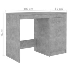 Письменный стол, 140x50x76см, серый цена и информация | Компьютерные, письменные столы | pigu.lt