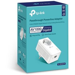 Расширитель диапазона Wi-Fi TP-Link Powerline AV1000 Gigabit цена и информация | Выключатели, розетки | pigu.lt