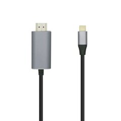 Кабель USB C — HDMI Aisens A109-0392 Чёрный 4K Ultra HD 80 cm цена и информация | Кабели и провода | pigu.lt