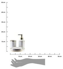 Mondex baltos ir auksinės spalvos priedų rinkiniai, 3 vnt. kaina ir informacija | Vonios kambario aksesuarai | pigu.lt