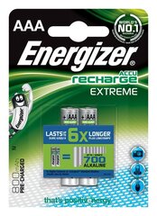 Аккумуляторы ENERGIZER Extreme AAA HR03 800mAh 1.2V B2 цена и информация | Батарейки | pigu.lt