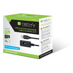 Techly USB-A M/F, 20 m kaina ir informacija | Kabeliai ir laidai | pigu.lt