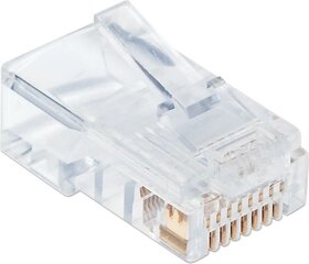 Kištukai Techly RJ45 8P8C Cat6, 100 vnt. kaina ir informacija | Kabeliai ir laidai | pigu.lt