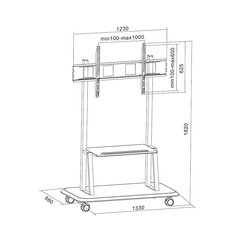 Techly ICA-TR31 55-120” kaina ir informacija | Televizorių laikikliai, tvirtinimai | pigu.lt