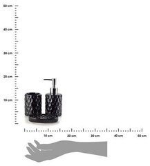 Bathlab 3 dalių vonios reikmenų rinkinys, juodas kaina ir informacija | Vonios kambario aksesuarai | pigu.lt