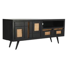 Шкафчик под ТВ DKD Home Decor, 145,5 x 40,5 x 60 см, черный цена и информация | Тумбы под телевизор | pigu.lt