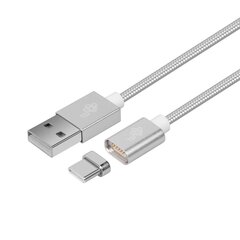 TB Magnetinis kabelis USB C - USB sidabrinis 1 m kaina ir informacija | Kabeliai ir laidai | pigu.lt