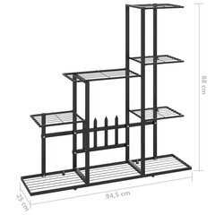 Stovas augalams ,juodos spalvos, 94,5x25x88 cm kaina ir informacija | Sodo įrankiai | pigu.lt