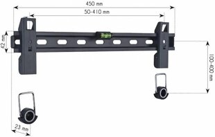 Techly ICA-PLB-139M 23-55” цена и информация | Кронштейны и крепления для телевизоров | pigu.lt