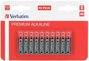 Verbatim Bateria Premium AAA / R03 10 штук цена и информация | Батарейки | pigu.lt