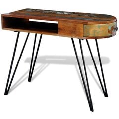Письменный стол на железных ножках из переработанного дерева, коричневый цена и информация | Компьютерные, письменные столы | pigu.lt