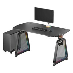 Игровой стол Ultradesk Booster с призматическим светодиодным RGB-дисплеем цена и информация | Компьютерные, письменные столы | pigu.lt