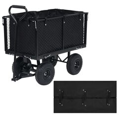 Sodo vežimėlio įdėklas, 86x46x41cm, juodas kaina ir informacija | Karučiai | pigu.lt