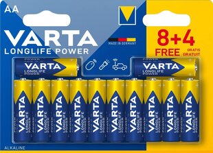 Varta šarminiai elementai AA Longlife Power (12 vnt) kaina ir informacija | Elementai | pigu.lt