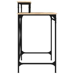 Rašomasis stalas, ąžuolo, 80x50x90cm, apdirbta mediena/geležis kaina ir informacija | Kompiuteriniai, rašomieji stalai | pigu.lt