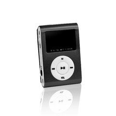 Setty Metal Clip MP3 Плеер с FM Радио LCD Дисплей Micro SD слот до 32GB всроенным Li-Ion аккумулятором Черный цена и информация | MP3-плееры | pigu.lt