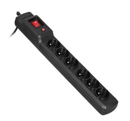 Activejet COMBO 6GN 3M black power strip with cord kaina ir informacija | Prailgintuvai | pigu.lt