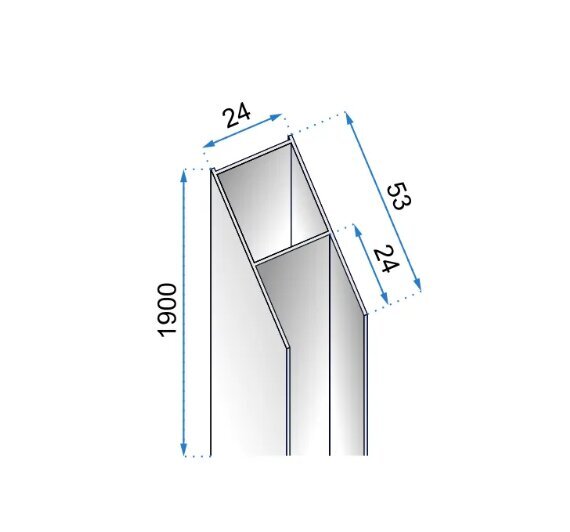 Kabinų ir durų prailginimo adapteris K7512 kaina ir informacija | Priedai vonioms, dušo kabinoms | pigu.lt